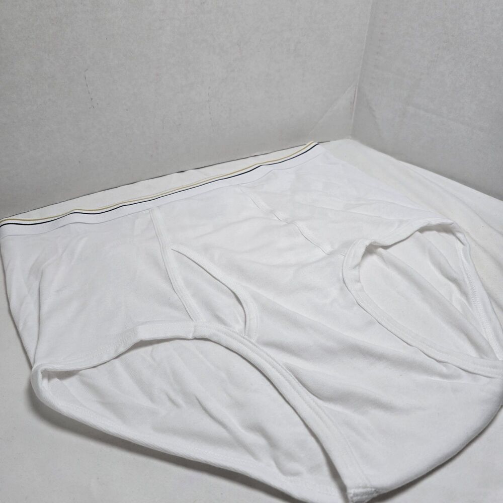 Stafford 6/Pair Men's Cotton Briefs Tighty Whiteys Size 38 NWOT RN 93677 Full Cu
